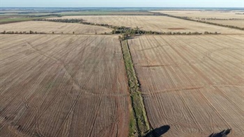 Extensively developed farming, grazing aggregation handy to major feedlots