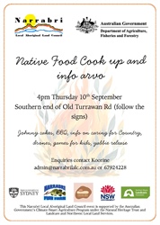 Native Food Cook Up and info arvo